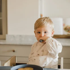 Long-sleeved Bib with integrated pocket 6-24m - Farm