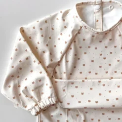 Long-sleeved Bib with integrated pocket 6-24m - Little bear
