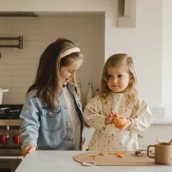 Long-sleeved Bib with integrated pocket 6-24m - Les Fleurs