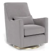 Luca Rocking and Swivel Chair - Pebble Grey / Gold