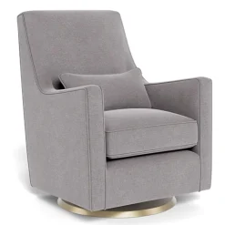 Luca Rocking and Swivel Chair - Pebble Grey / Gold