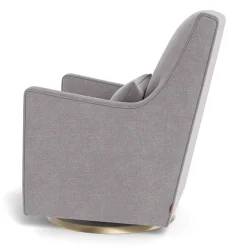 Luca Rocking and Swivel Chair - Pebble Grey / Gold