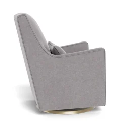 Luca Rocking and Swivel Chair - Pebble Grey / Gold