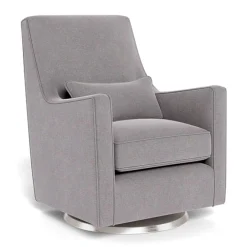 Luca Rocking and Swivel Chair - Pebble Grey / Steel