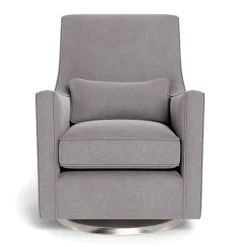 Luca Rocking and Swivel Chair - Pebble Grey / Steel