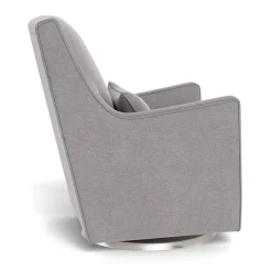 Luca Rocking and Swivel Chair - Pebble Grey / Steel