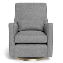 Luca Rocking and Swivel Chair - Pepper Grey / Gold