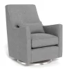 Luca Rocking and Swivel Chair - Pepper Grey / Steel