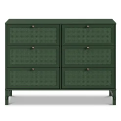 Margot 6 Drawers Dresser - Forest Green