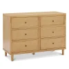 Marin with Cane 6 Drawer Assembled Dresser - Honey and Honey Cane