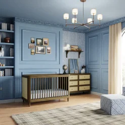 Marin with Cane 3-in-1 Convertible Crib - Walnut