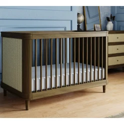 Marin with Cane 3-in-1 Convertible Crib - Walnut