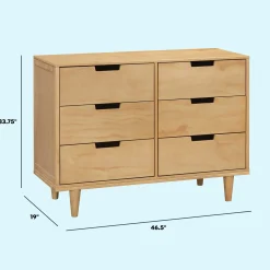 Marley 6-Drawer Double Dresser - Honey