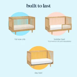 Marley 3-in-1 Convertible Crib - Honey