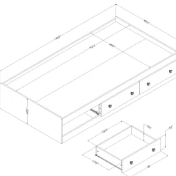 Mates bed Summer Breeze - White Pine