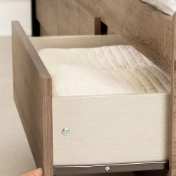 Mates Bed with 3 Drawers - Arlen Weathered Oak