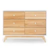 Merry 6-Drawer Dresser - White/Natural