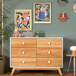 Merry 6-Drawer Dresser - White/Natural