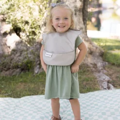 Mess-proof Easy Bib 2-pack - Blue / Taupe