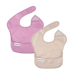 Mess-proof Easy Bib 2-pack - Lilac / Taupe