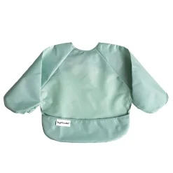 Mess-proof Full Sleeve Bib 2 Pack - Sage / Charcoal