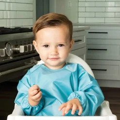 Mess-proof Full Sleeve Bib 2 Pack - Slate / Olive