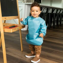 Mess-proof Full Sleeve Bib 2 Pack - Slate / Olive