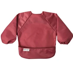 Mess-proof Full Sleeve Bib 2 Pack - Rose/ Burgundy