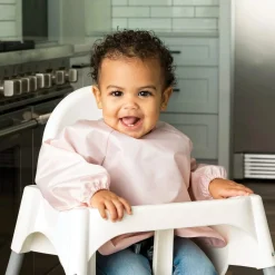 Mess-proof Full Sleeve Bib 2 Pack - Rose/ Burgundy