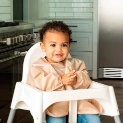 Mess-proof Full Sleeve Bib 2 Pack - Sand / Cinnamon