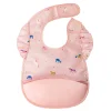 Mess-proof Silicone Pocket Bib Ruffle - Unicorn Confetti