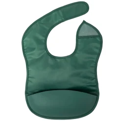 Mess-proof Silicone Pocket Bib - Olive Green