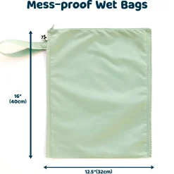 Mess-proof Wet Bags 2-Pack - Pink / Brown Checkers
