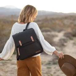 Meta Diapers Backpack - Black Matte Canvas