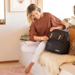 Meta Diapers Backpack - Black Matte Canvas