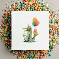 Mini Birthday Card - Rocco the Crocodile