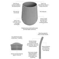 Mini Cup + Straw Training System - Pewter Grey