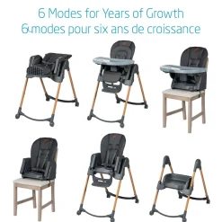 Minla 6-in-1 High Chair - Classic Graphite