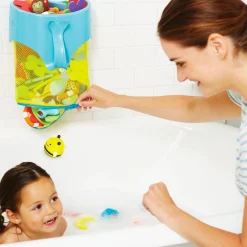 Moby Scoop and Splash Bath Toy Organizer - Blue/Yellow