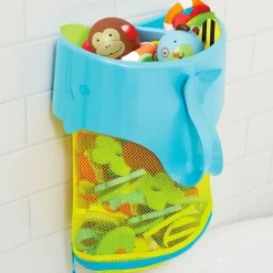 Moby Scoop and Splash Bath Toy Organizer - Blue/Yellow