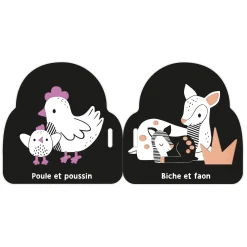 Mon Premier Livre Poussette en Noir et Blanc - Bébés Animaux