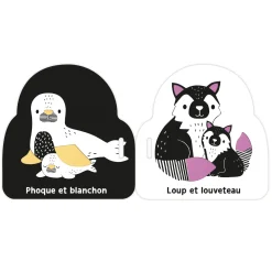 Mon Premier Livre Poussette en Noir et Blanc - Bébés Animaux