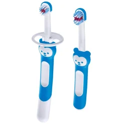 5months+ Learn to Brush Baby Toothbrushes (2) - Blue