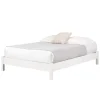 Munich Double Platform Bed on Legs - Pure White