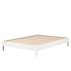 Munich Double Platform Bed on Legs - Pure White