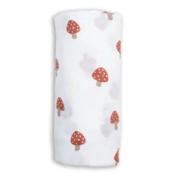 Mushroom-cotton Muslin Swaddl