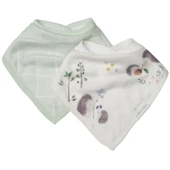 Muslin Bandana Bib (2) - Hedgehog