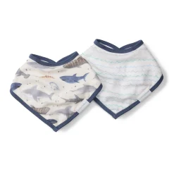 Muslin Bandana Bib Set - Sharks
