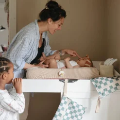 Muslin Changing Pad Cover - Natural Stripe