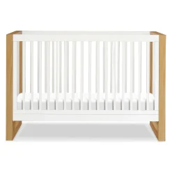 Nantucket 3-in-1 Convertible Crib with Toddler Bed Conversion Kit - Warm White / Honey